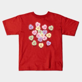 Valentines Candy Hearts Kids T-Shirt